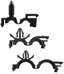Dakchor 130 Pcs Push Mount Cable Zip Tie, Car Wire Loom Routing Clips Quickly Mount Cable Ties Fixed Wire Harness for Jeep Wrangler Trucks Universal Automotive Clips 6 Different Sizes