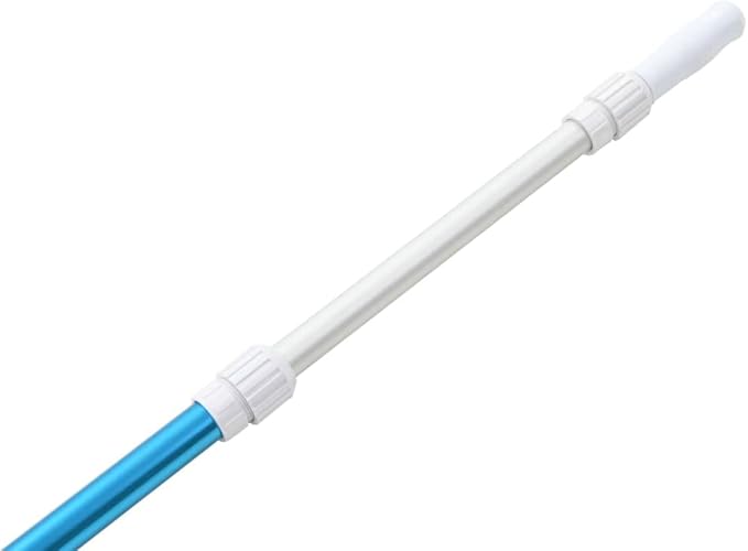 9-Piece Pool Maintenance Kit, White Blue ABS Aluminum, 24.6 ft Hose, Weighted Vacuum for Above Ground Swimming Pools, Outdoor Cleaning Tools