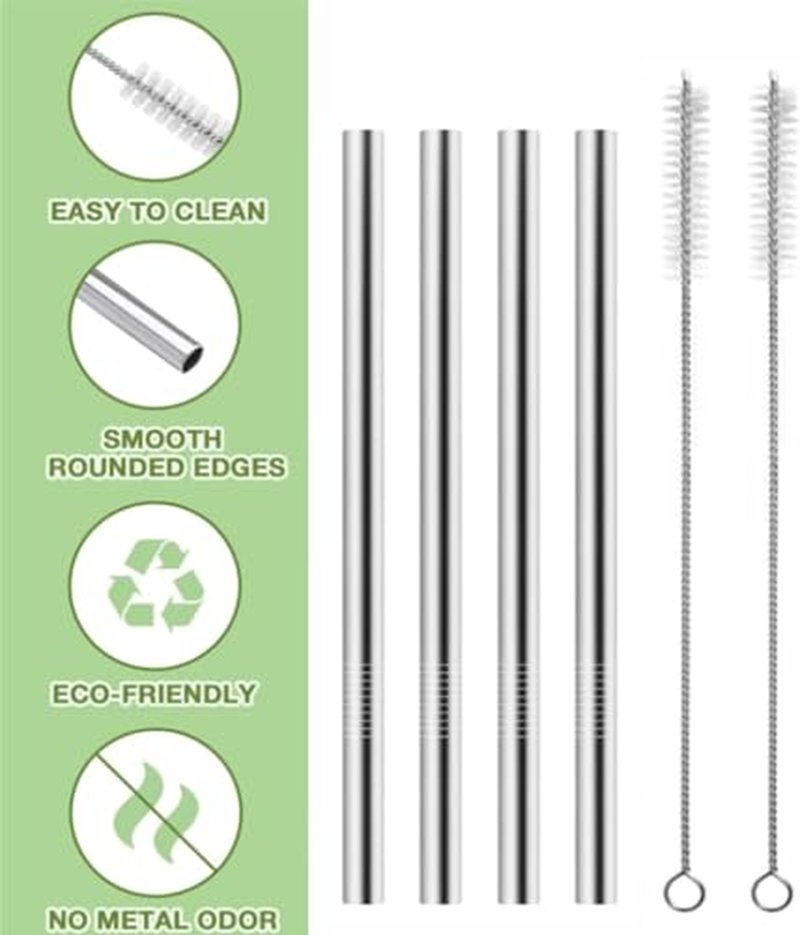 Metal Straw Replacement Compatible With Owala FreeSip Sway 30oz Water Bottle,Reusable Stainless Steel Straws Fit for Owala Water Bottles