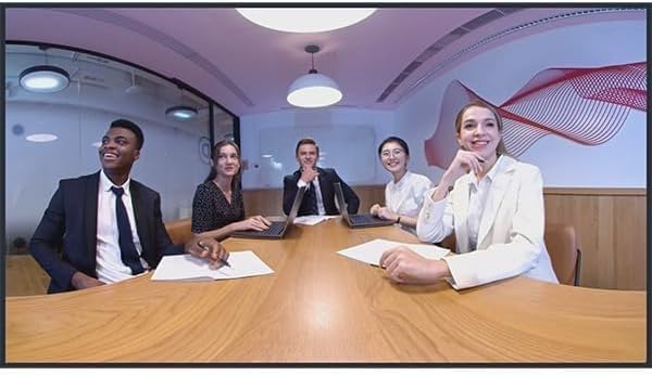 KanDao Meeting S 1080P HD Conference Room Camera, AI Face Recognition and Speaker Tracking, 8 Noise Cancelling Mics, Smart Zoom, Automatic Focus, 180-Degree, Plug & Play, Compatible with Teams, Skype