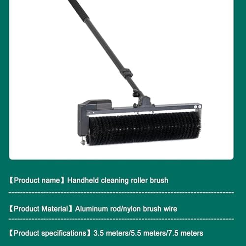 Automatic Solar Panel Cleaning Kit - 7.5m Adjustable Water Fed Pole with Roller Brush for Efficient Photovoltaic Panel Care, Roof Cleaning Tool for Solar Power Efficiency