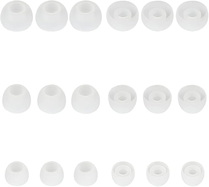 WKYMY Replacement Earbud Tips Silicone Eartips for in- Ear Headphones Rubber Tips Earbud Caps 9 Pairs S M L