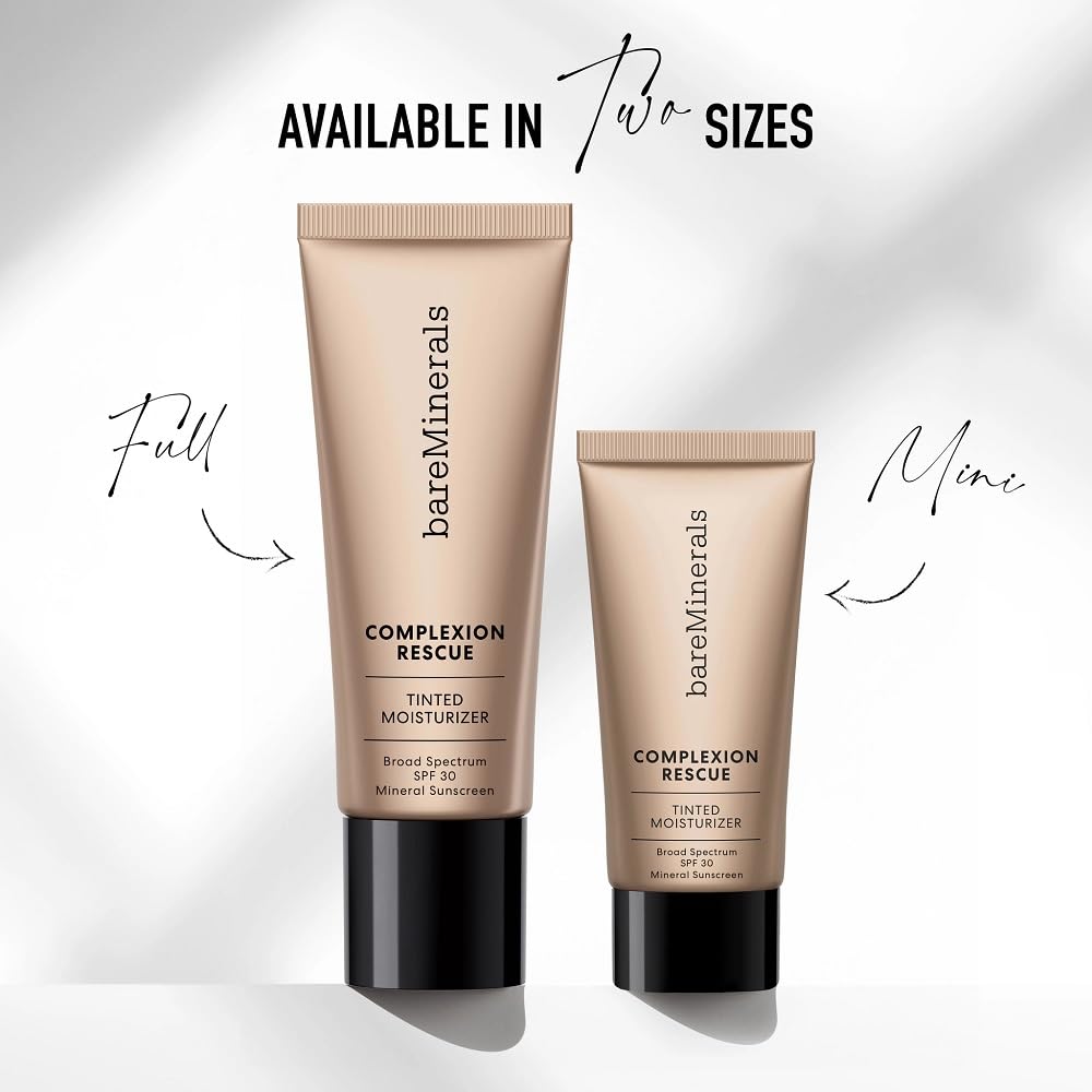 bareMinerals Complexion Rescue Tinted Moisturizer for Face with SPF 30, Travel Size, Natural Pecan 05, Vegan, Cruelty-Free & Dermatologist-Tested