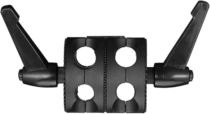 SUPON Dual Head Grip Swivel Clamp Head Holder Bracket Compatible for Photography Studio Flash Reflector Boom