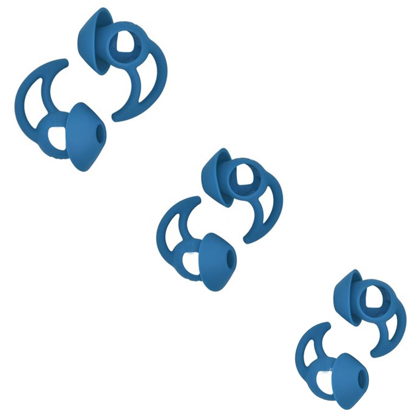WKYMY Ear Bud Pads Replacement Ear Tips Silicone Earbud Tips Compatible with Bose Quietcomfort and Sport Headphone Rubber Tips Earbud Covers Eartips 3 Pairs S M L Blue