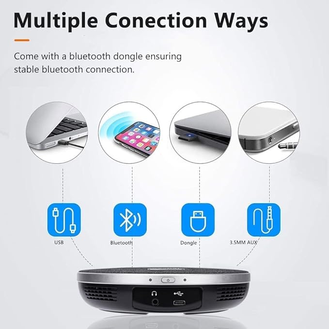 TONGVEO Wireless AI PTZ 20X Camera System with Auto Tracking Built-in Receiver & Bluetooth Speakerphone, 5.8GHz 1080P 60fps Conference Camera for Church Zoom, OBS Meetings