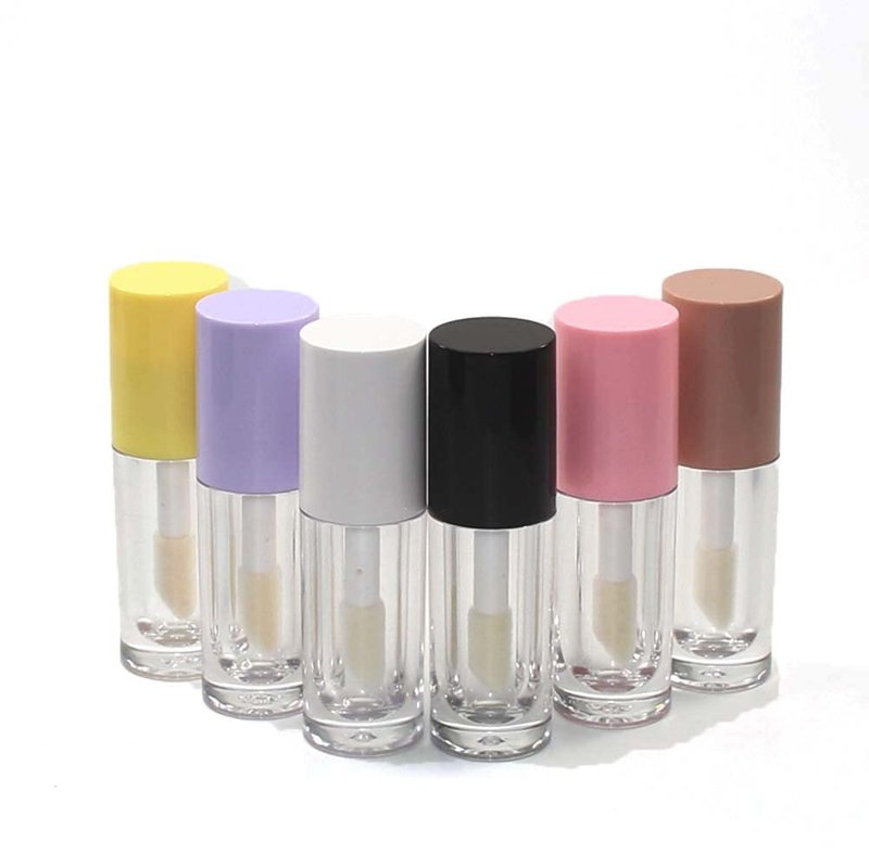 COSIDEA 30pcs Nude Empty 6ml 0.2oz Lip Gloss Tubes with Big Doe Foot Wand,Round Lipgloss Containers,Concealer Tube Cosmetic Packing Container Bulk Wholesale