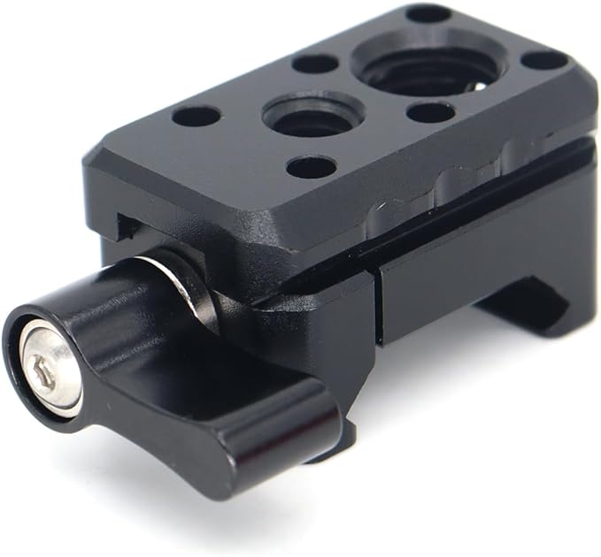 SZJELEN NATO Clamp Adapter,NATO Rail Lock Clamp Mount Quick Release with 1/4" 3/8" ARRI Thread for Camera Cage Handle Monitor LED Light Microphone Cold Shoe Magic Arm