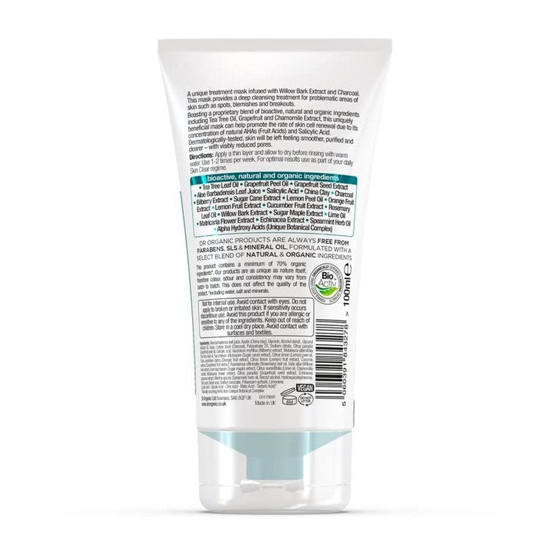 Charcoal Face Mask for Clear Skin - Deep Pore Cleansing Treatment 100ml