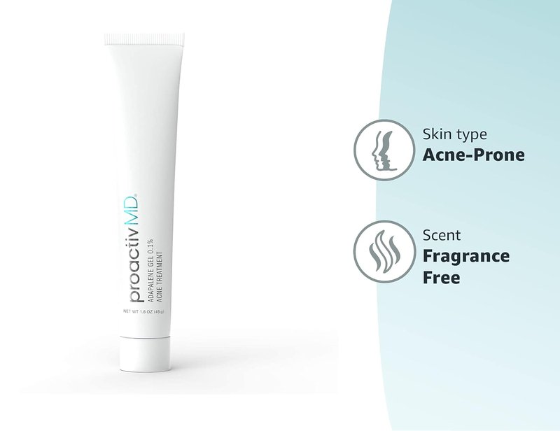ProactivMD Adapalene Gel Acne Treatment - Prescription Strength Retinoid for Face & Body Acne | 1.6 Oz, Paraben Free