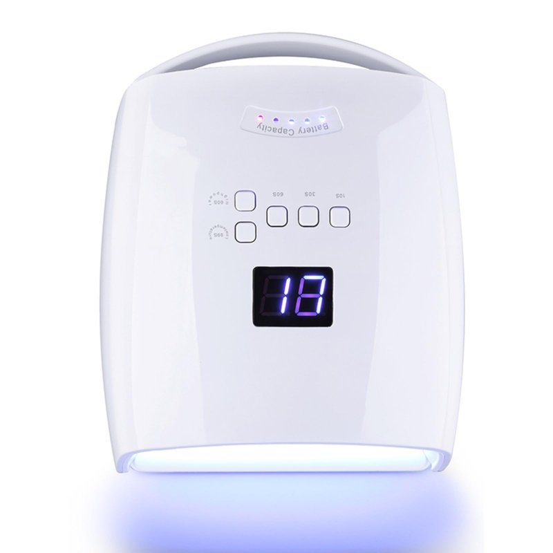48W Professional Rechargeable UV/LED Nail Lamp, Cordless Gel Nail Dryer with Auto Sensor & Digital Display, 4 Timer Setting Quick Curing Light for Home Salon