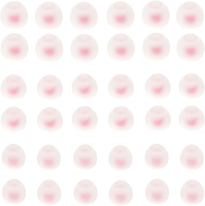 CYADCI Silicone Earbud Tips - Soft & Comfortable Earphone Cushions, 18 Pairs (S/M/L) - White & Red, Fits 3.8mm-5.5mm Inner Hole, Compatible with Most in-Ear Headphones