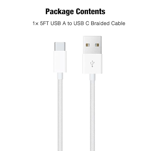 iPhone 15/16/16E/17/17E USB A to USB C Woven Cable for iPhone 17 15 16 Pro Max, 15/16 Plus, iPad 10th Gen,iPad Pro 12.9/11,iPad Air 5th/4th Gen,Mini 6th Type-c Charger Cord,Car CarPlay Charging Cable