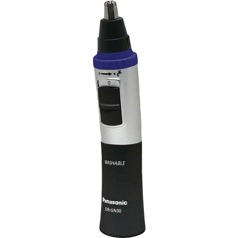 Panasonic Nose Hair Trimmer | Men's Wet/Dry Ear Trimmer with Vortex Cleaning System - Battery Operated