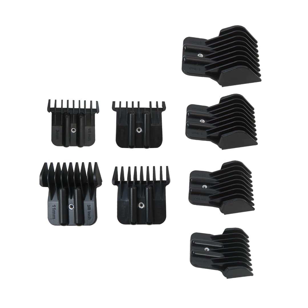 2024 Upgraded 8 Pack Trimmer Guards Set for BaBy-liss-PRO Barber-ology FX787 & FX726 Trimmer, Replacement Guards with Metal Spring Clip