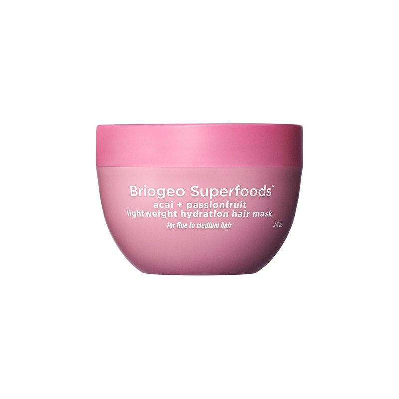 Briogeo Superfoods Acai + Passionfruit Lightweight Hydration Hair Mask | Protein-Free Deep Conditioning Treatment for Dry Hair | Vegan & Cruelty-Free | 2 fl oz