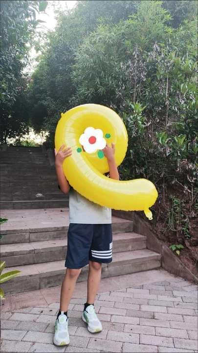 Yellow Number 7 Balloon - 40 Inch Giant Foil Balloon for 7th Birthday Party Decorations