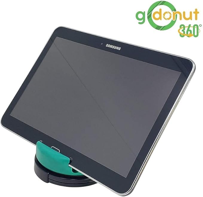 GoDonut 360 Swivel – Smartphone and Tablet Stand and Desk Organizer with 360 Degrees Device Rotation - Compact and Portable for Travel, Office and Home - Made in USA (Hunter Green)