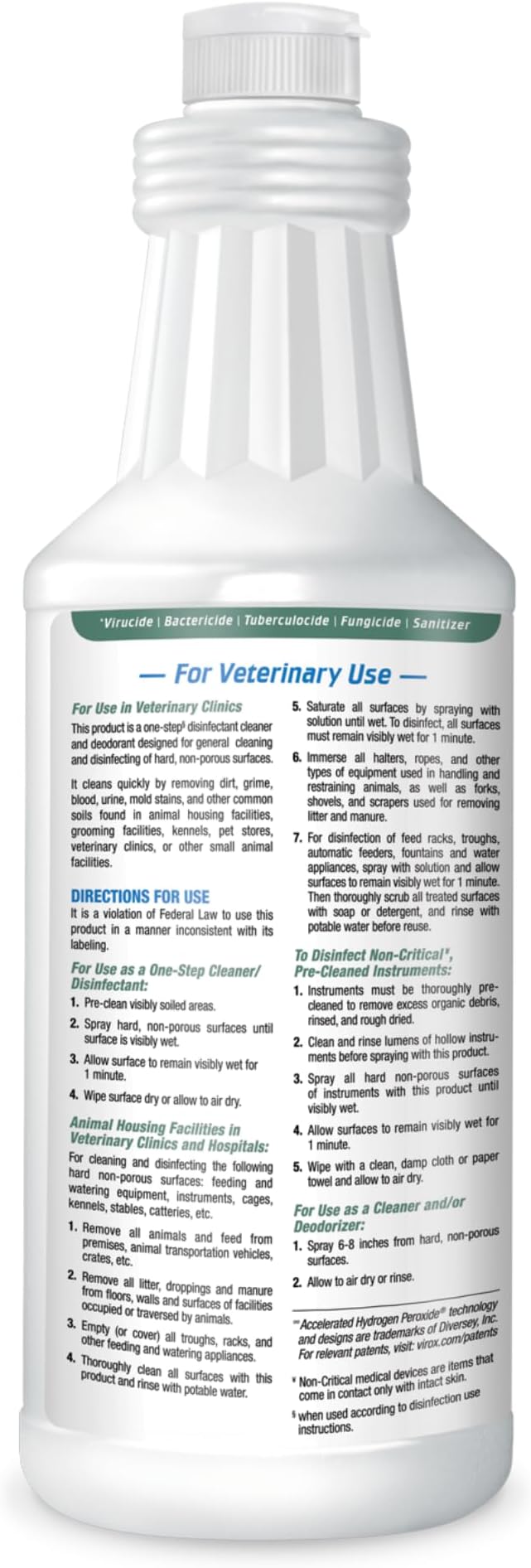 REScue One-Step Ready-to-Use Disinfectant Cleaner & Deodorizer – For Veterinary Use, Animal Shelters, Pet Foster Homes, Kennels, Litter Box – 32 Ounce RTU (6 Pack)