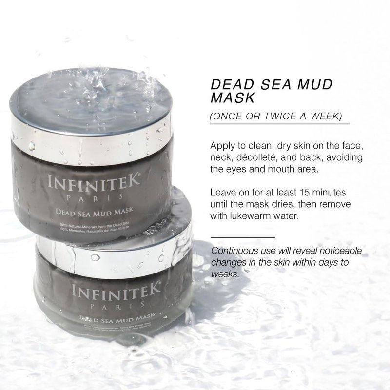 Infinitek Paris | Dead Sea Mud Mask | Galentine’s Gifts & Valentine’s Day Gifts for Women | Face Mask for Acne Treatment, Blackhead Remover, Antioxidant Pore Cleaner | 2.47 oz / 70 g
