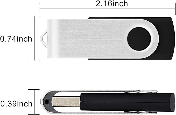 USB 3.0 Flash Drive, KEXIN 16 GB Flash Drive 3.0 16GB Thumb Drive Bulk Jump Drive Memory Stick Zip Drive, Black 10 Pack