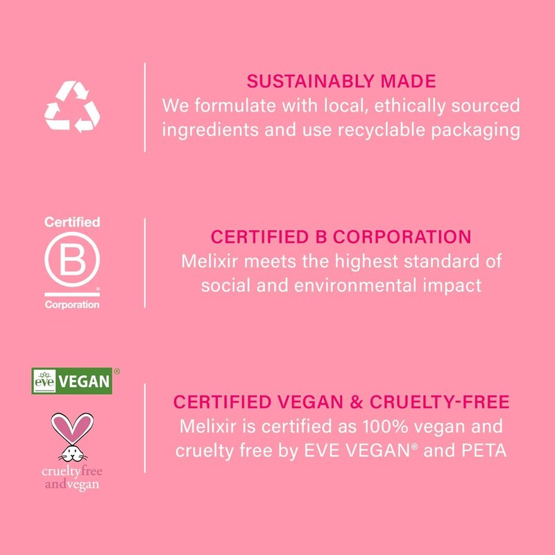 Melixir Vegan Lip Treatment, Sheer Tinted Lip Balm for Instant Hydration & Shine, Moisturizing Lip Gloss, Infused with Vegan Collagen & Jojoba Oil, Cruelty-Free, Korean Skincare-2 Rose(0.5oz/15g)