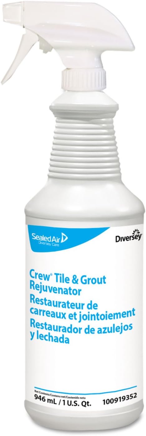 Diversey⢠Crew® Tile And Grout Rejuvenator, Unscented, 32 Oz, Pack Of 12 Bottles