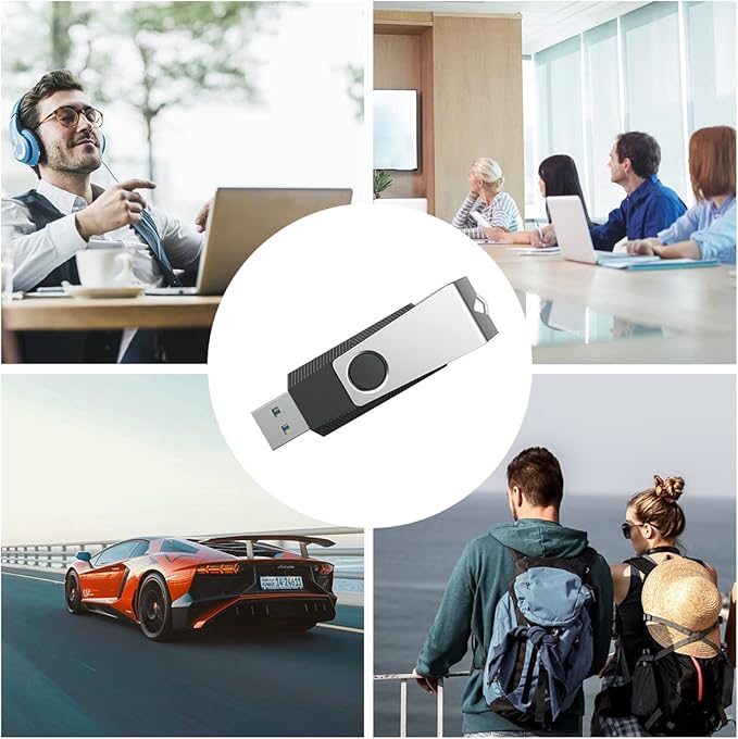 Aiibe 64GB Flash Drive 50 Pack USB Flash Drive 64GB USB Drive Bulk Thumb Drives USB 2.0 Memory Stick Zip Drive Multipack, Black