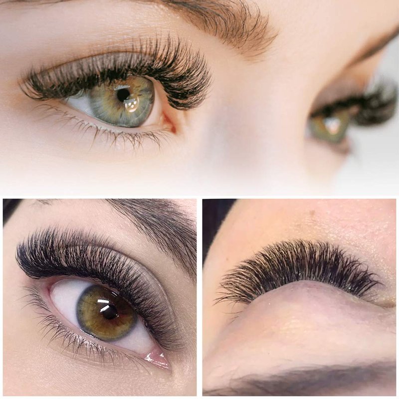7D-D-0.07-10 Long Stem Premade Fans Eyelash Extensions - C D Curl Volume Lash Fans