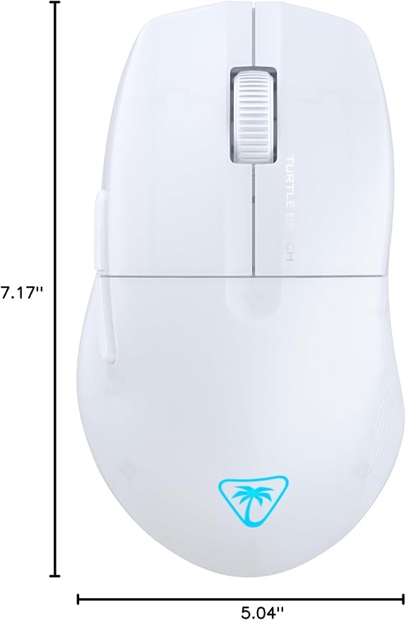 Turtle Beach Pure Air Wireless RGB Gaming Mouse, Ultra-Light 54g Ergonomic Design, 26000 DPI Optical Sensor, 125-Hour Rechargeable Battery, Dual Wireless + Bluetooth, Titan Optical Switches – White