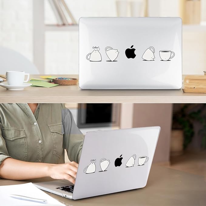 HOHAIYOO for 2026 2025 2024-2022 MacBook Air 13 inch Case M5 A3449 M4 A3240 M3 A3113 M2 A2681 with Touch ID& 13.6" Liquid Retina Display, Hard Shell&Keyboard Cover&Screen Protector&Webcam Cover, Cups