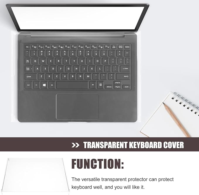 Veemoon 15.6inch Laptop Acrylic Keyboard Cover Anti-Cat Laptop Keyboard Cover Clear Mechanical Keyboard Dust Cover Computer Transparent Waterproof Protector Case for Home School Office