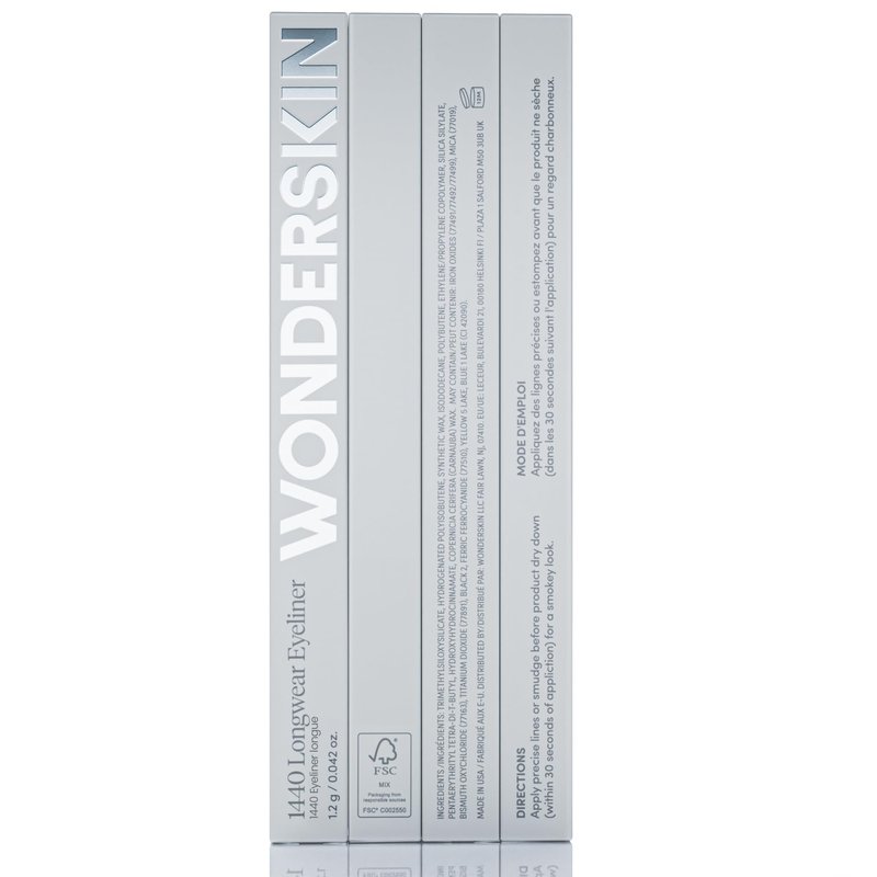 Wonderskin 1440 Longwear Blue Eyeliner Pencil, 2 Pack - Waterproof, Sharpenable Eyeliner Pencil & Smudge Proof Blue Eye Liner Pencils (Aqua)