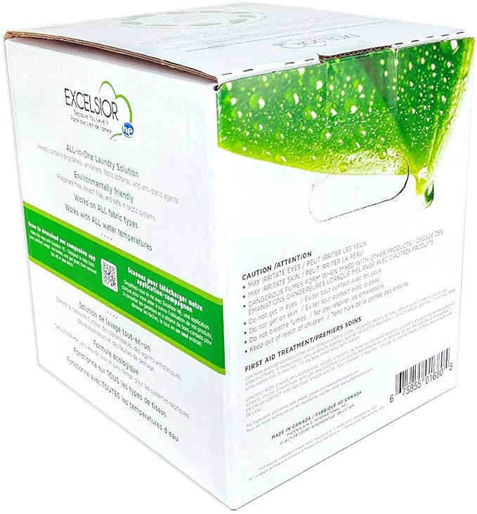 Excelsior (Because You Love It) HE Concentrated Liquid Laundry Detergent with Stain Remover, Removes 333 Loads for Cleaning Clothes, Phosphate-Free, Solvent-Free, Fresh Scent, 5L (1 Pack - New Look)â¦