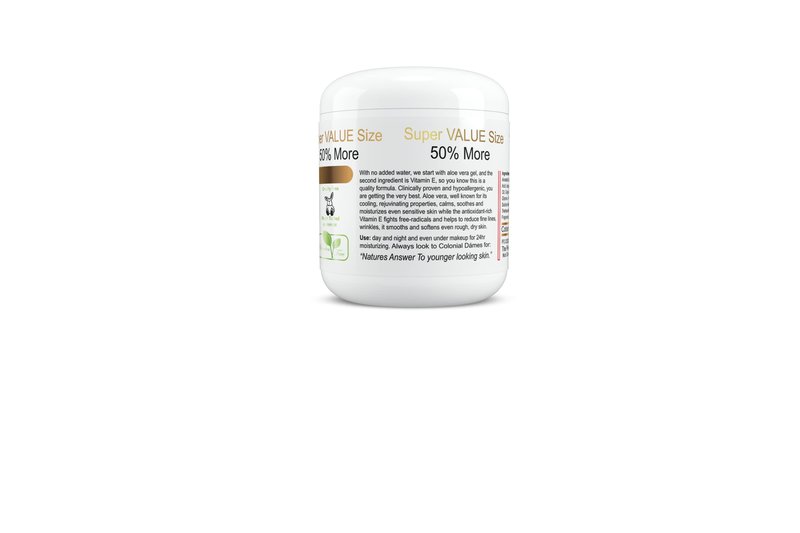 Colonial Dames Vitamin E and 70% Aloe Moisturizing Cream is a powerful moisturizer for even Delicate & Sensitive Skin