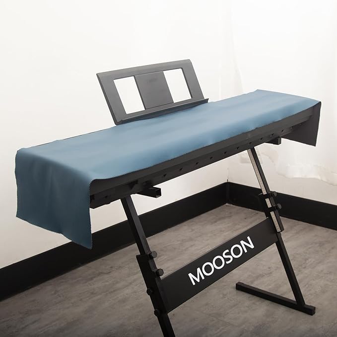 Mooson Keyboard Piano Cover, Digital Piano Dust Cover, Light Luxury Soft and Premium Surface, Thickening Electronic Organ Covering Keyboard Update Encasement (Blue)