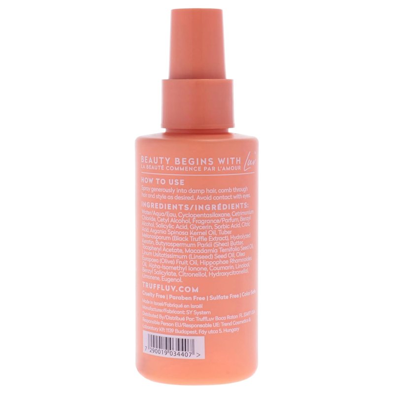 TruffLuv Argan Leave-In Mask - Deep Conditioning Hair Treatment with Black Truffle & Argan Oil | 4.2 oz