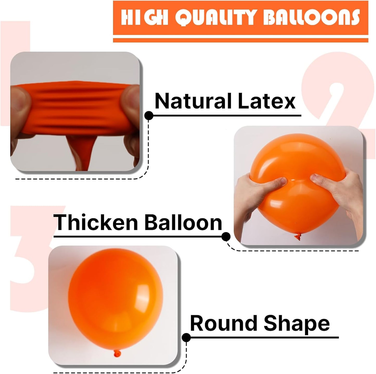 PartyWoo Orange Balloons - 120pcs Matte Fall Balloon Arch Kit | 18", 12", 10", 5" for Thanksgiving & Baby Showers