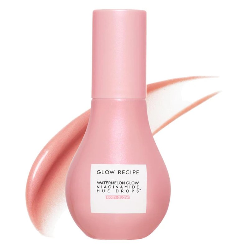 Glow Recipe Hue Drops Bronzing Drops, Tinted Face Serum, Glow Primer + Liquid Highlighter, Niacinamide + Hyaluronic Acid, Radiant Warm Glow, Rosy Glow (40ml)