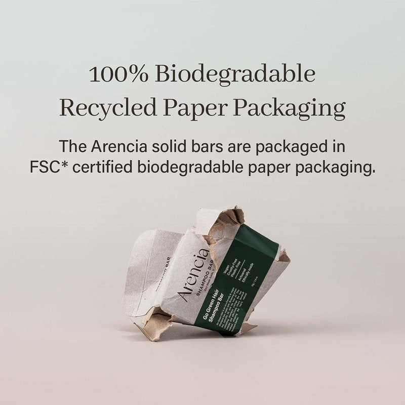 ARENCIA Night Shadow Biotin Shampoo Bar for Regrowth & Hair loss, Darkening, Gray Hair | Strengthening & Volumizing | Normal to Oily Hair | Vegan, Natural, pH balanced, Sulfate free