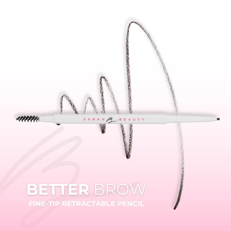 SARAH B. BEAUTY Better Brow - Retractable Eyebrow Pencil with Spoolie | Vegan & Cruelty-Free | Long-Lasting, Precision Brow Definer for Natural, Flawless Brows - Available in 6 Shades (CREME BRULEE)