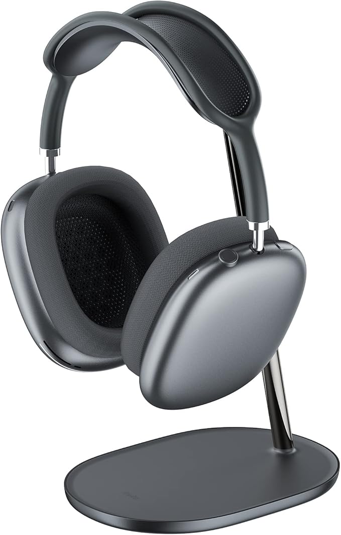 BENKS Desktop Headphone Stand Universal Headset Holder Hanger Mount Aluminum with Protective Silicone Pad, Gaming Headset Accessories, Compatible with AirPods Max, Beats, Bose, Sony and so on(Black)