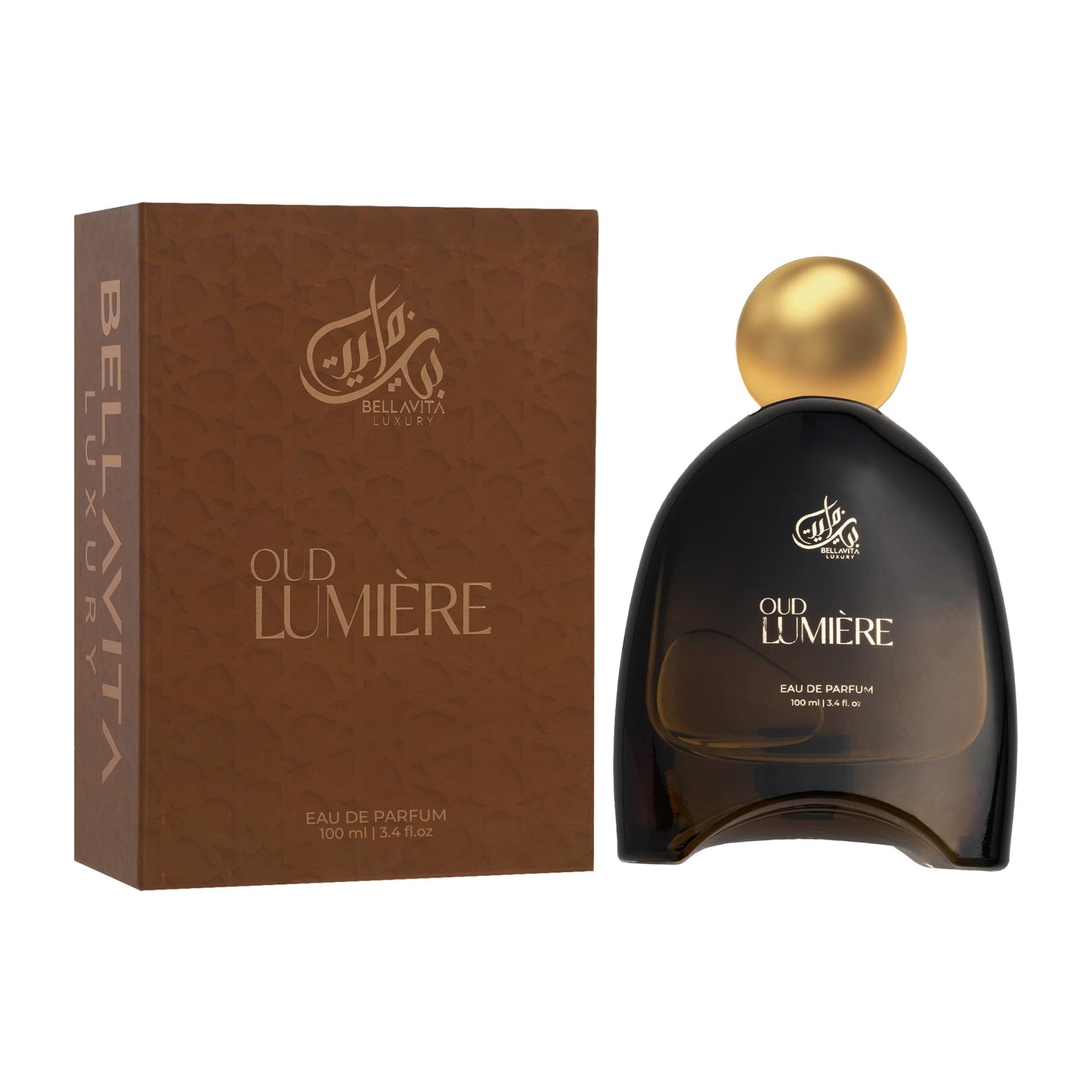 Bella Vita Luxury OUD LUMIÈRE Unisex Fragrance | EDP Perfume for Men and Women | Wood Top Note | 100 ml pack | 3.4 Fl. Oz. | Woody and Amber notes | Gift for Men and Women | Eau de Parfum