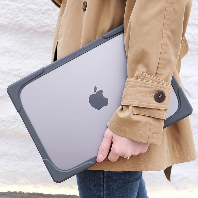 Batianda FlexStand Heavy Duty Case for MacBook Air 13.6 inch, Matte Gray