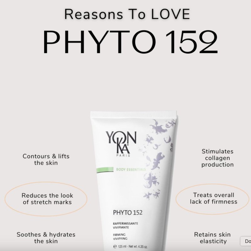 Yonka Phyto 152 Firming Body Lotion | Tone and Tighten with Vitamin E | Reduces Stretch Marks and Sagging | Intensely Hydrates | Non-Greasy and Fast Absorbing | 4.35 oz