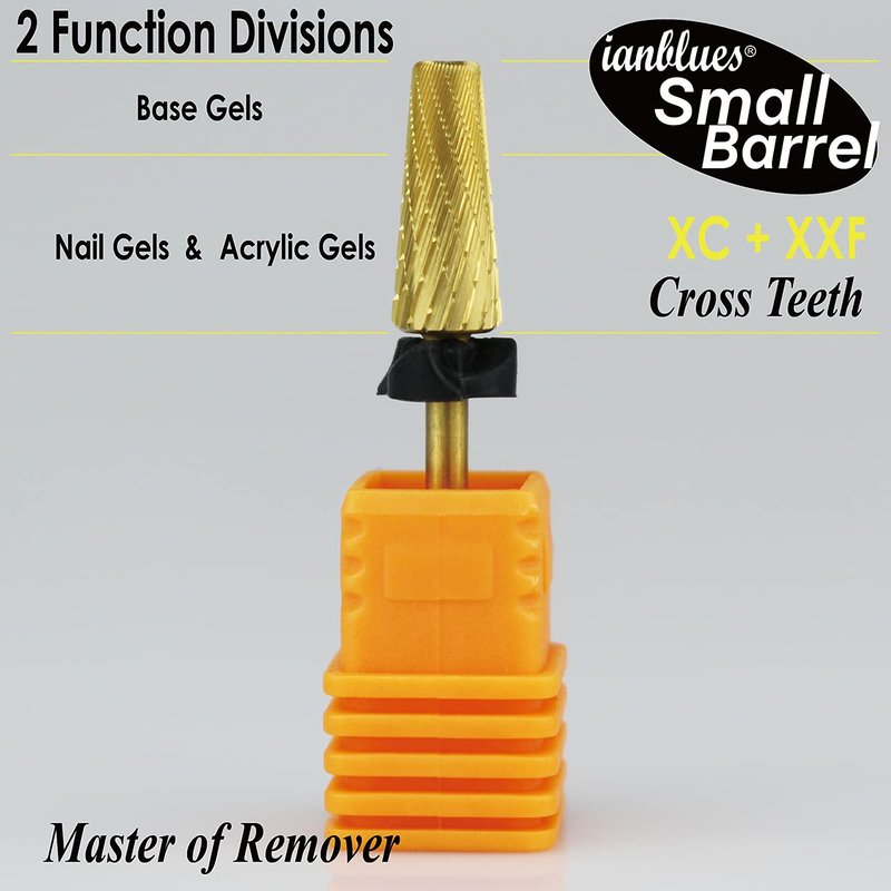 5 in 1 Nail Drill Bit Set - Professional E-File for Manicure | Mixed Sizes, Cross Cut, 3/32” Shank