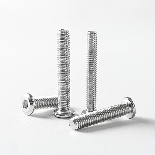 1/4-20 x 3/8" (50 Pack) Flat Head Hex Socket Cap Screws Bolts, 304 Stainless Steel 18-8, Hex Drive, Bright Finish, Fully Machine Thread