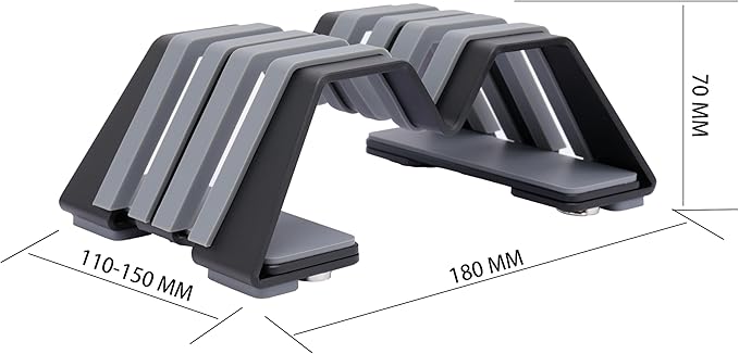 Psitek Adjustable Dual Vertical Laptop Stand - Supports 2 Devices Holder, Fit for All Laptops(10-30mm Thickness) - Fashion Design, Adjustable Width, Anti-Slip & Scratch-Resistant, Patented Design