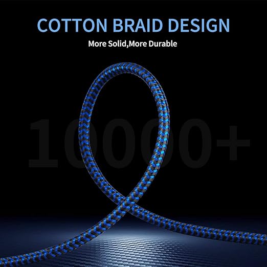 GGMTY 3.5mm Male to Female Extension Stereo Audio Extension Cable 6FT, Cotton-Braided Audio Extension Cable 6ft, Stereo Jack Cord for Phones, Headphones, Speakers, Tablets, PCs and More