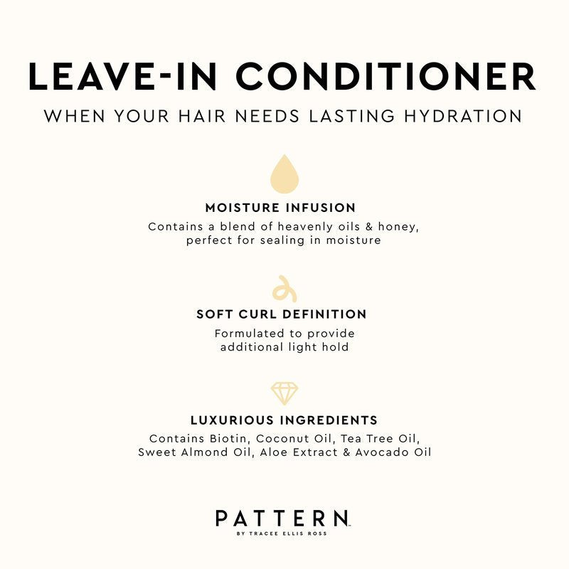 PATTERN Beauty by Tracee Ellis Ross Leave-In Conditioner 25 fl oz - Rich Moisture for Curly, Coily and Tight-Textured Hair, 3a to 4c